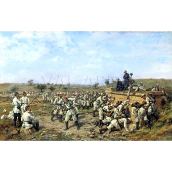 РЕПРОДУКЦИИ НА КАРТИНИ Почивка на 140-ти Зарайски пехотен полк от 35-та пехотна дивизия (1877)